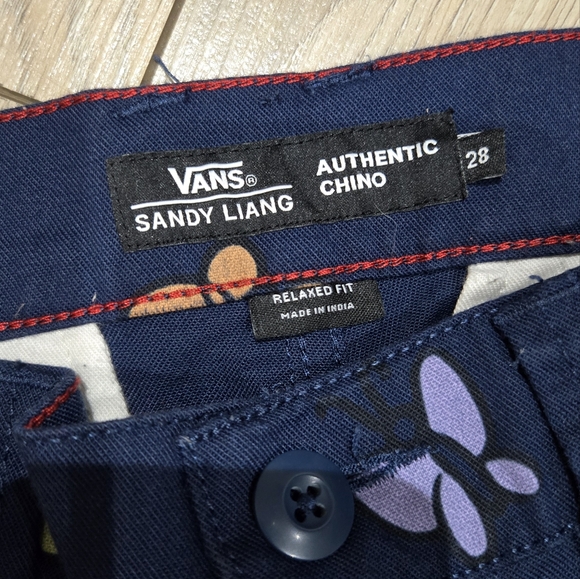 Vans x SANDY LIANG Authentic Blue Chino Trousers Pants Relaxed Fit Size 28 - Picture 3 of 7